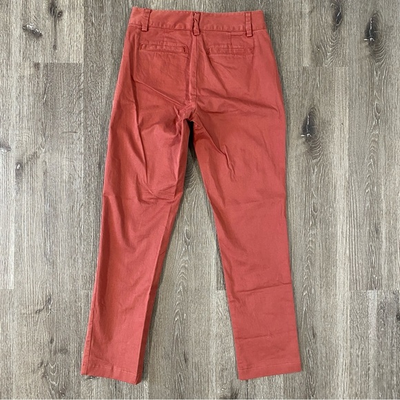 LANDS’ END women’s pants size 2 straight leg mid rise orange - Picture 7 of 8